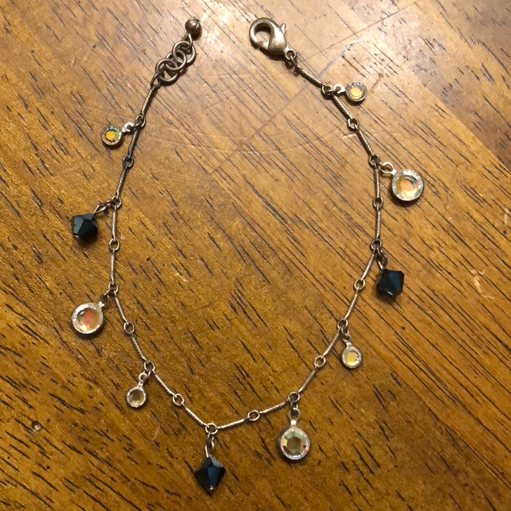 Dainty blue and silver bracelet